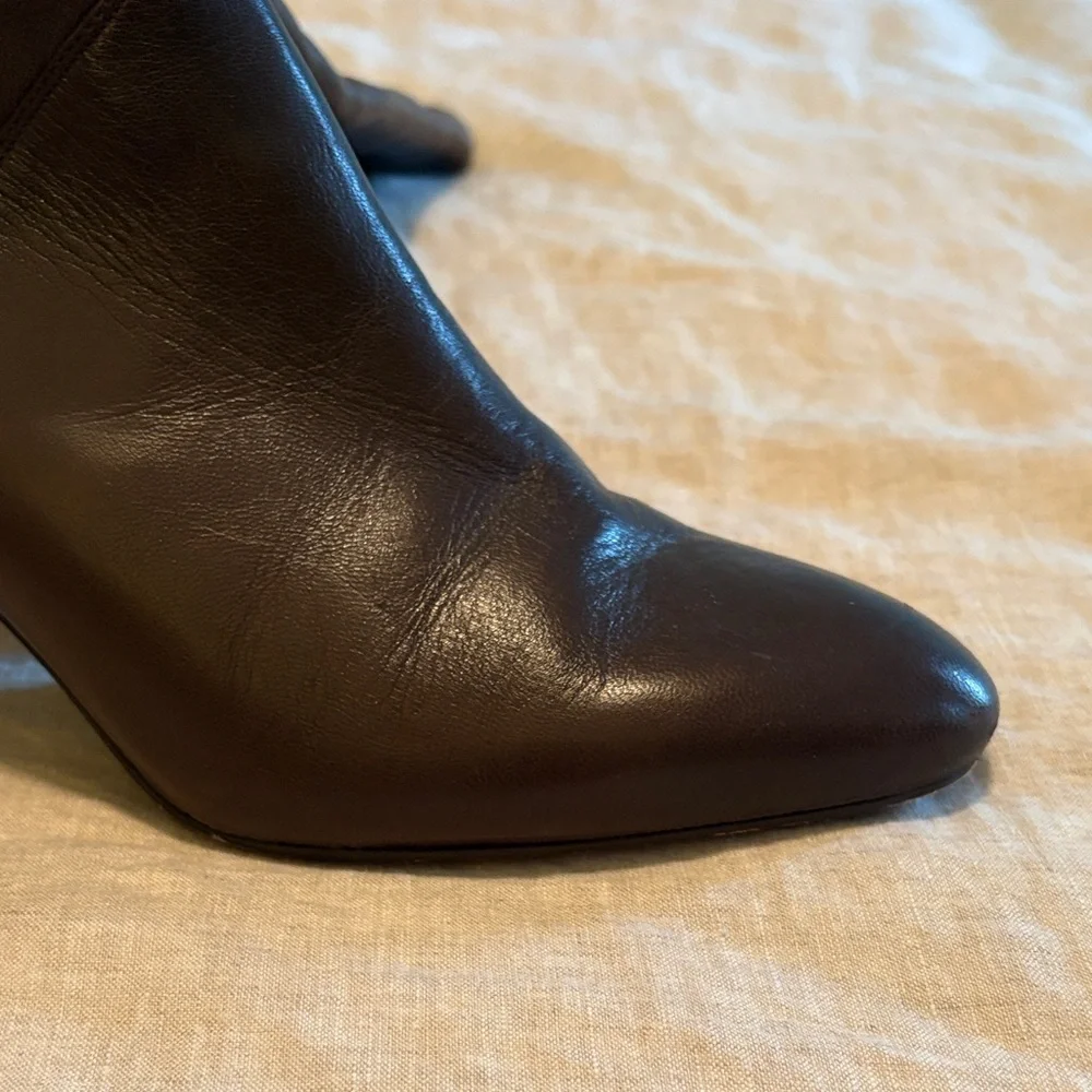 Cole Hahn with Nike Air Elegant Brown Leather Knee-High Boots - Picture 5 of 7